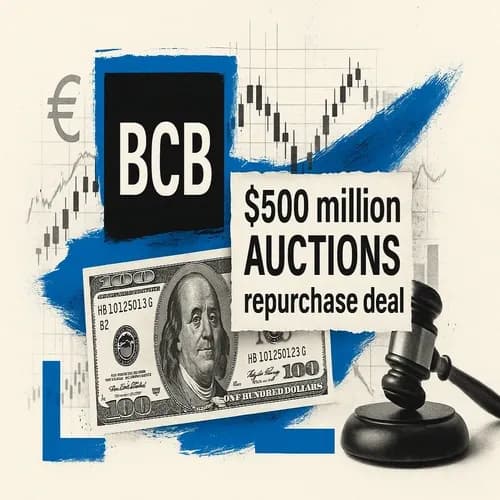 BCB sells USD 500mln in USD auctions with a repurchase deal