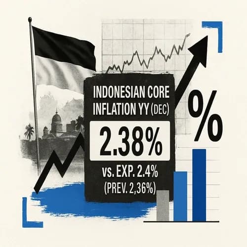 Indonesian Core Inflation YY* (Dec) 2.38% vs. Exp. 2.4% (Prev. 2.36%)