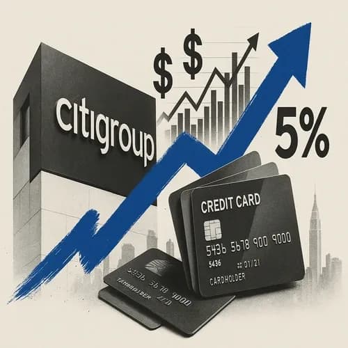 Citigroup (C) says credit card spend by clients is up 5%
