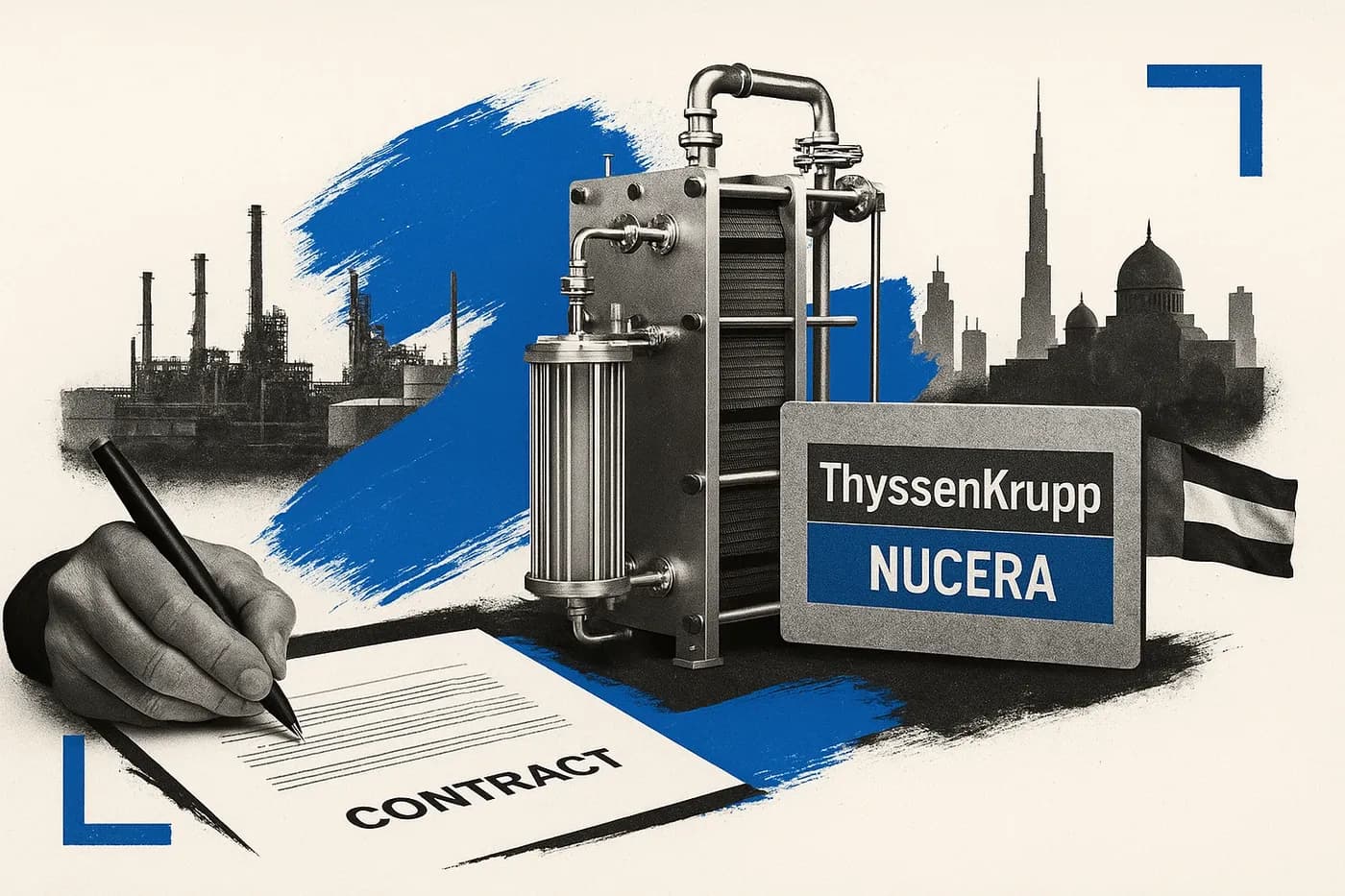 ThyssenKrupp Nucera (NCH2 GY) has signed a contract to supply electrolysers f...
