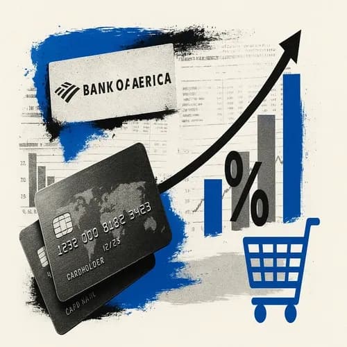 Bank of America Consumer Checkpoint says total credit and debit card spending...