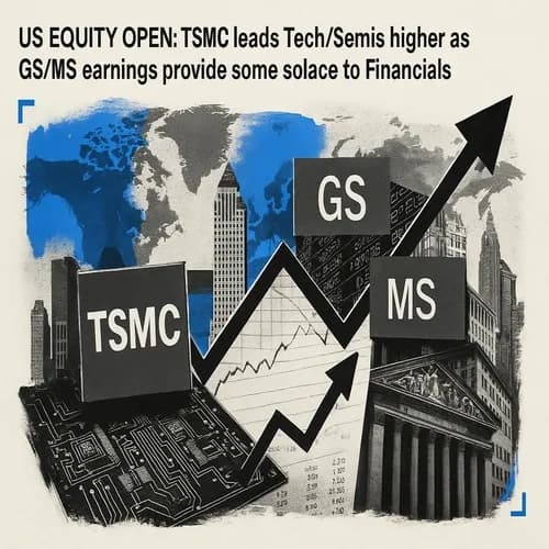 US EQUITY OPEN: TSMC leads Tech/Semis higher as GS/MS earnings provide some s...