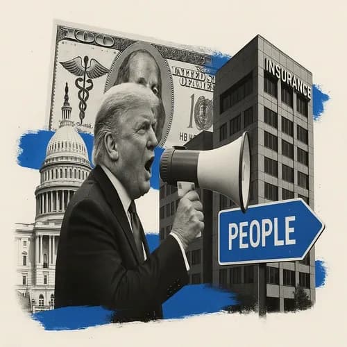 US President Trump posts "Insurance companies are ripping off America. Health...