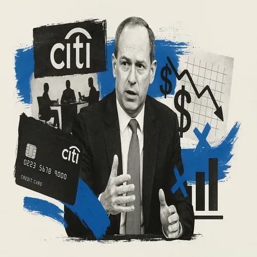Citi (C) CFO says they cannot support a credit card interest rate cap. Such a...