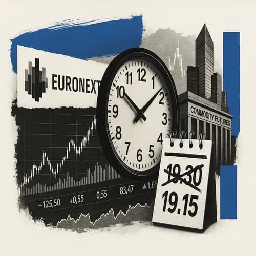 Euronext announces that the planned commodity future evening session will con...