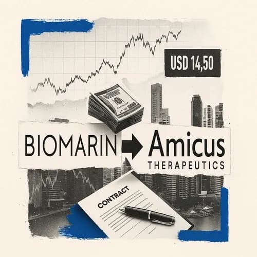 BioMarin (BMRN) to acquire Amicus Therapeutics (FOLD) for USD 14.50/shr in al...