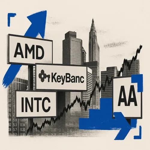 US BROKER MOVES: AMD & INTC upgraded at KeyBanc; AA downgraded at Wells Fargo