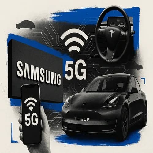 Samsung Electronics (005930 KS) is to supply automotive 5G modems to Tesla (T...