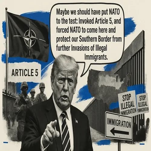 US President Trump posts "Maybe we should have put NATO to the test: Invoked ...