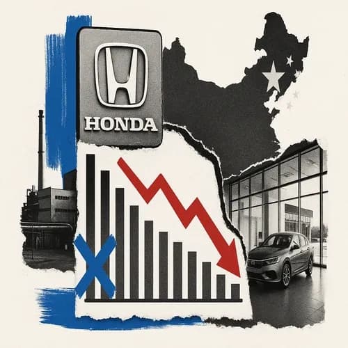 Honda (7267 JT) December China car sales fell 40.3% Y/Y