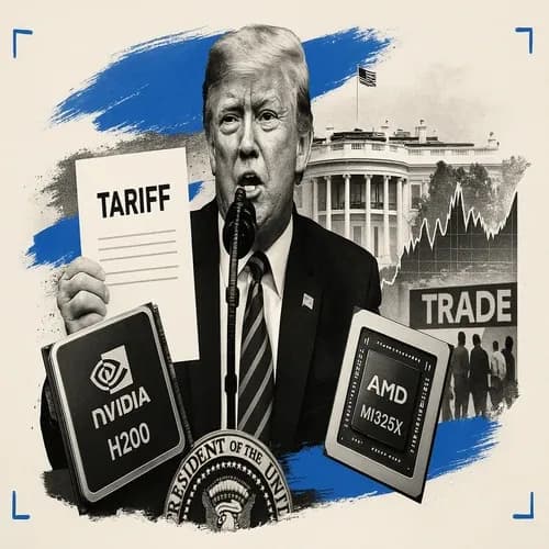 The White House says President Trump imposed a 25% tariff on certain advanced...
