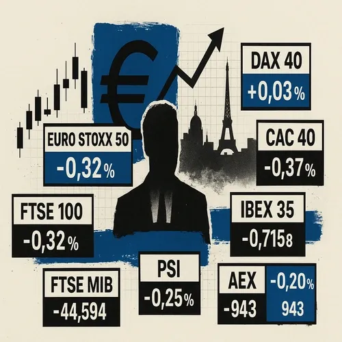 European Closes: Euro Stoxx 50 -0.32% at 5