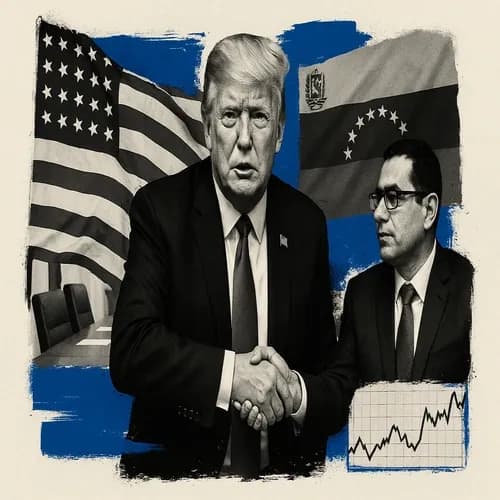 US President Trump says they are getting along well with the interim governme...