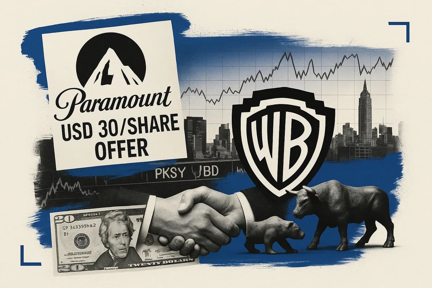 Paramount (PKSY) affirms commitment to USD 30/shr offer for Warner Bros (WBD)