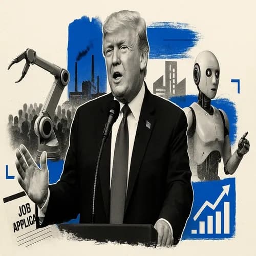 US President Trump says that robots will be a major force and will help with ...
