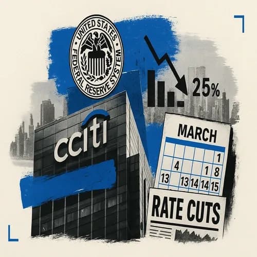 Citigroup (C) expects Fed to deliver 25bps rate cuts in March