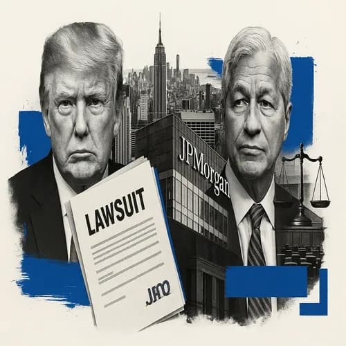 US President Trump files "debanking" lawsuit vs JPMorgan (JPM) CEO Dimon