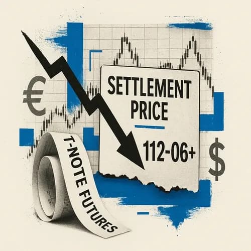 TREASURY WRAP: T-NOTE FUTURES (H6) SETTLE 7+ TICKS LOWER AT 112-06+