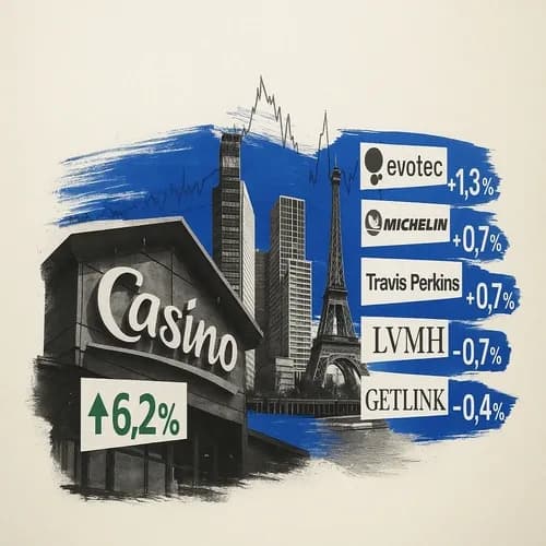 European Movers: Casino (CO FP) +6.2%