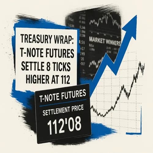 TREASURY WRAP: T-NOTE FUTURES (H6) SETTLE 8 TICKS HIGHER AT 112-24