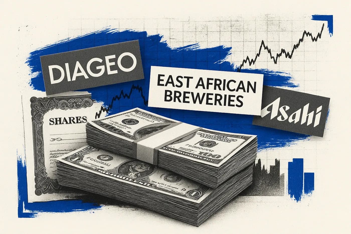 Diageo (DGE LN) is to sell its shares in East African Breweries to Asahi (250...