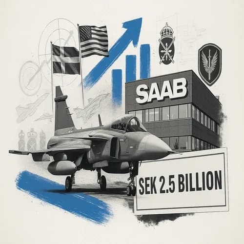 Saab (SAABB SS) receives a SEK 2.5bln order for development resources for Gri...