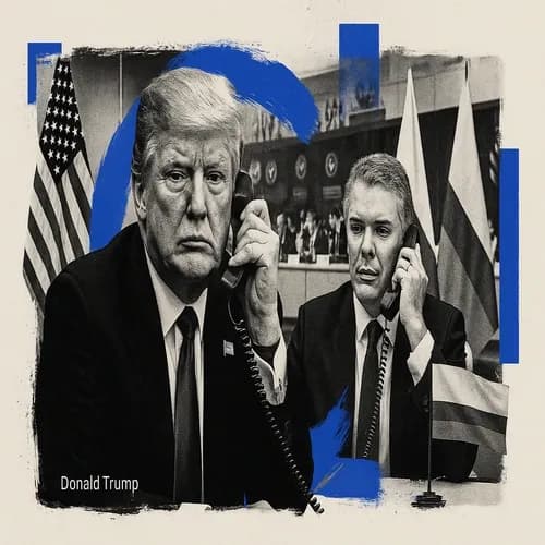 US President Trump comments it was a great honour to speak with Colombia's Pr...