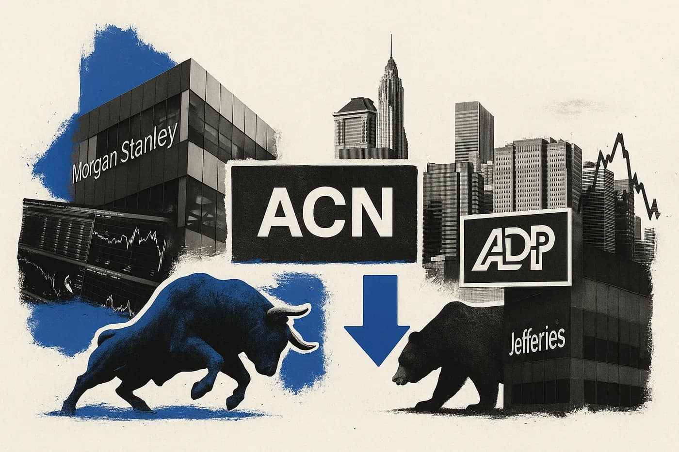 BROKER MOVES: ACN upgraded at Morgan Stanley; ADP downgraded at Jefferies
