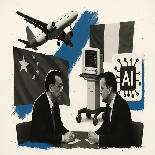 China's Premier speaking to the Irish PM