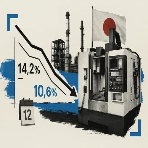 Japanese Machine Tool Orders YY (Dec P) 10.6% (Prev. 14.2%)