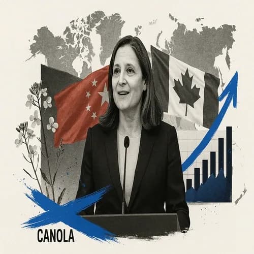 Canada's Foreign Minister announces that Canola talks with China have been pr...