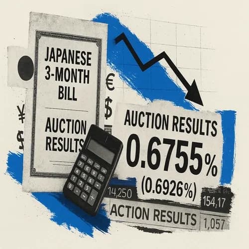 Japanese 3-Month Bill Auction 0.6755%   (Prev. 0.6926%  )