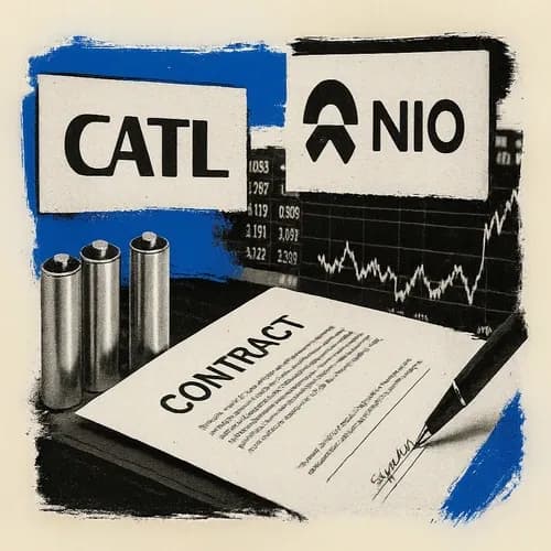 PRE-MARKET CHINESE STOCKS NEWS: CATL (300750 CH) and NIO (9866 HK) signed a b...