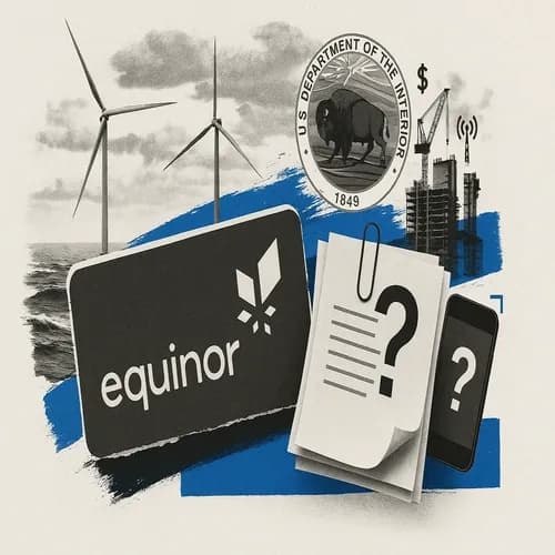 Equinor (EQNOR NO) says it is aware of the US Interiort Dept. stopping the wo...
