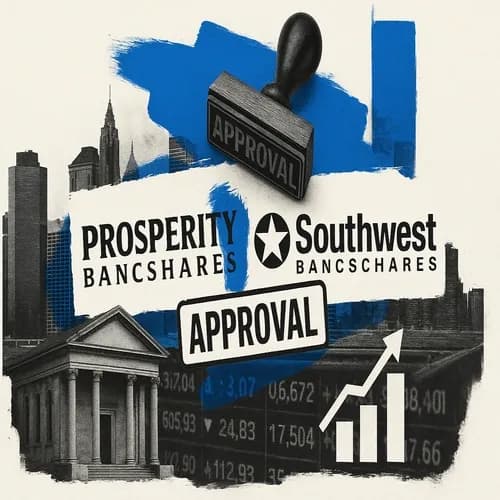 US Federal Reserve Board announces approval of application by Prosperity Banc...