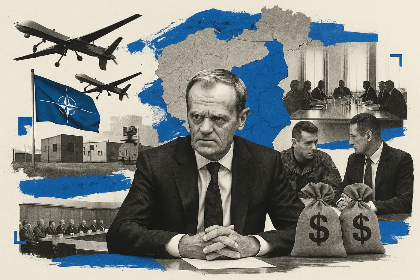 Polish PM Tusk says they are considering spending roughly billions on drone d...