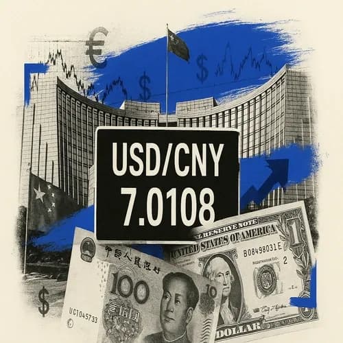 PBoC sets USD/CNY mid-point at 7.0108 vs exp. 6.9849 (Prev. 7.0128)