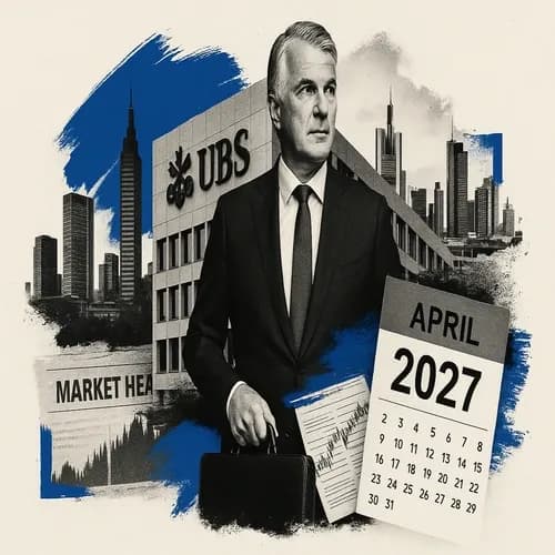 UBS (UBSG SW) CEO Ermotti is planning to step down in April 2027