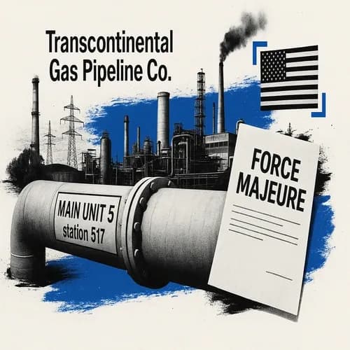 Transcontinental Gas Pipeline Co. declares force majeure on Main Unit 5 at st...
