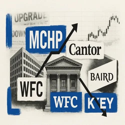 US BROKER MOVES: MCHP upgraded at Cantor; WFC & KEY downgraded at Baird