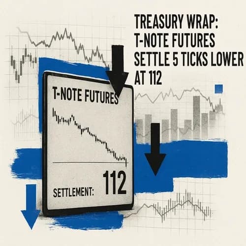 TREASURY WRAP: T-NOTE FUTURES (H6) SETTLE 5 TICKS LOWER AT 112-11