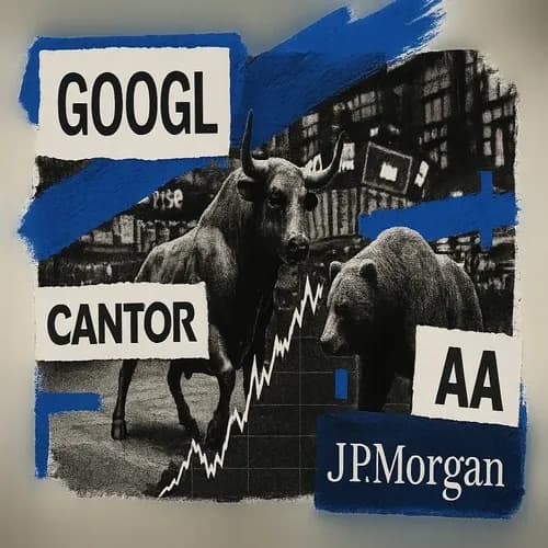 US BROKER MOVES: GOOGL upgraded at Cantor; AA downgraded at JPMorgan