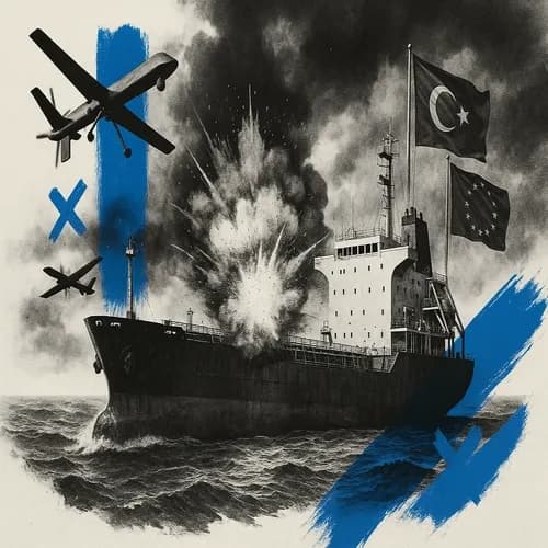 Russian drones hit two foreign flagged vessels near Ukraine's port of Chornom...