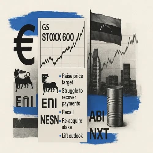 EUROPEAN OPEN: GS raises Stoxx 600 PT