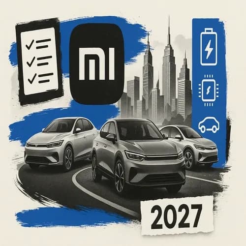 Xiaomi (1810 HK) reportedly plans to launch 4 new cars in 2027