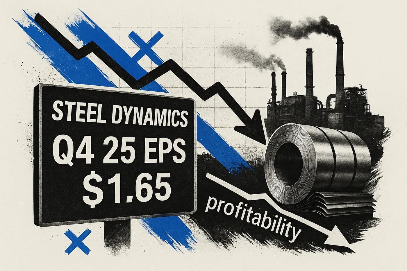 Steel Dynamics (STLD) Q4 25 EPS view USD 1.65-1.69 (exp. 2.25)