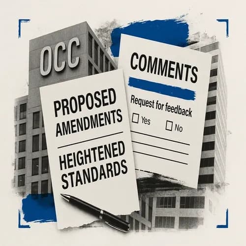 OCC requests comments on proposed amendments to heightened standards