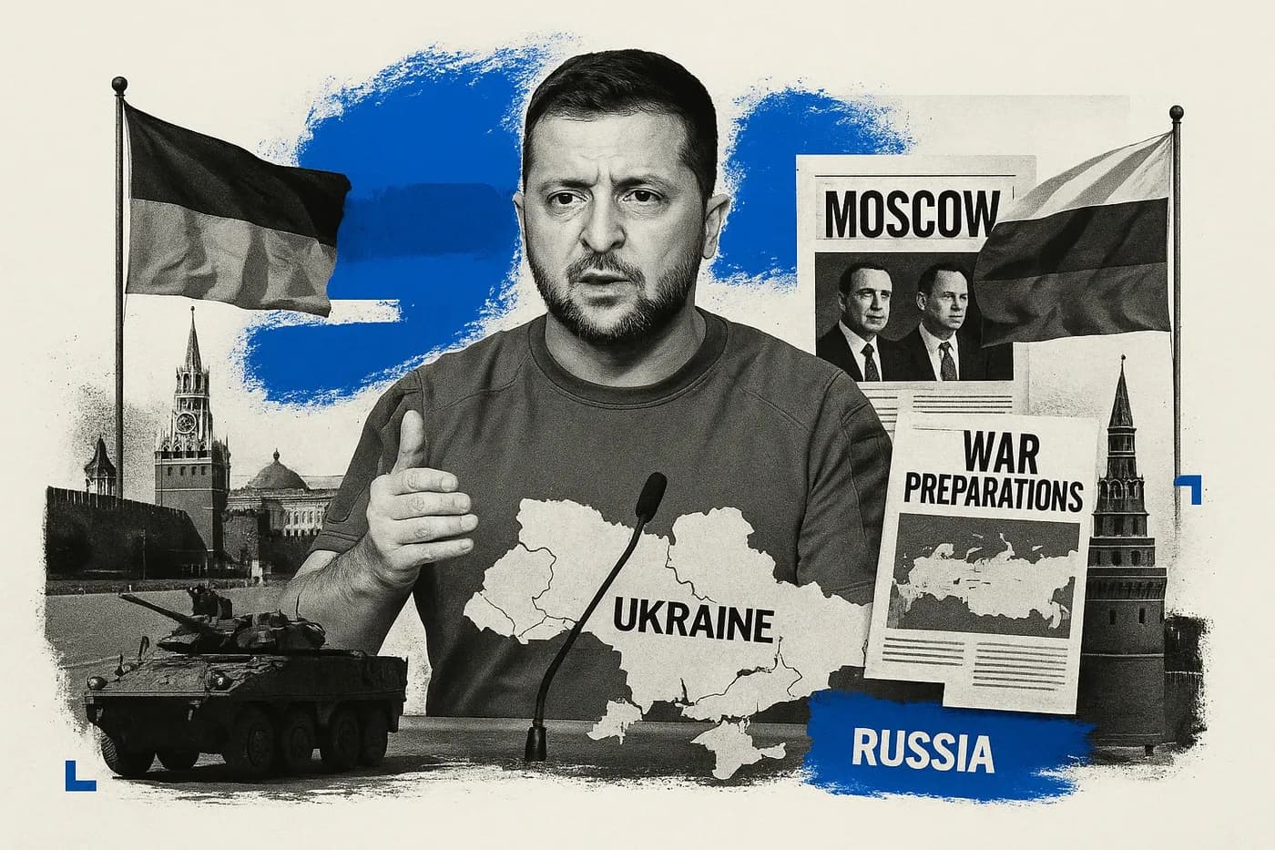Ukrainian President Zelensky says Moscow shows clearly it is ready for war in...