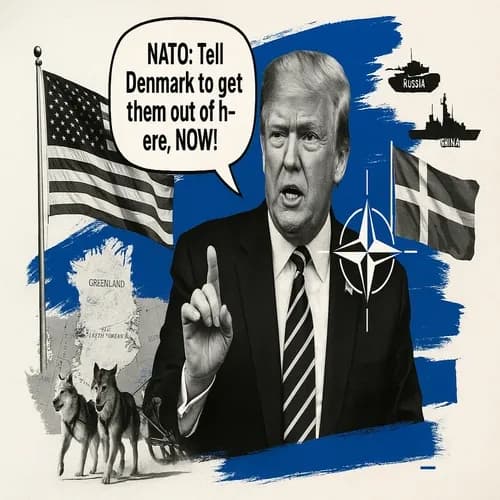 US President Trump posts "NATO: Tell Denmark to get them out of here