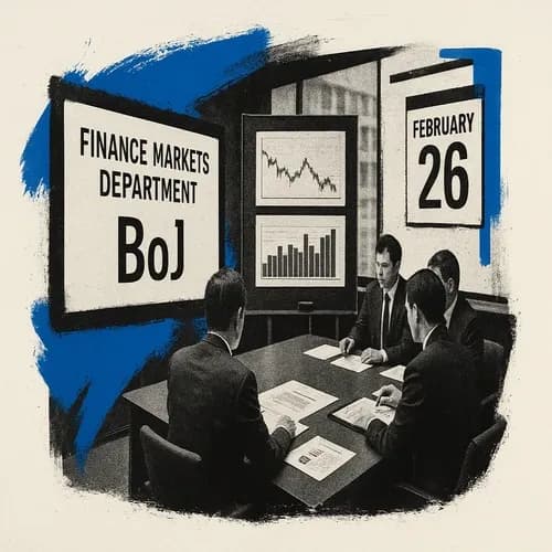 The Finance Markets Department of the BoJ will hold the meeting on market ope...